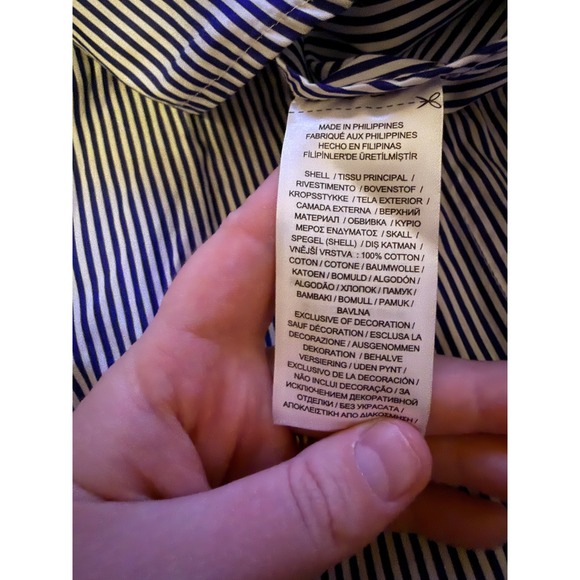 Lauren Ralph Lauren Stripe Shirtdress Women's Size 18W Cotton Belted Button Up - Picture 6 of 12